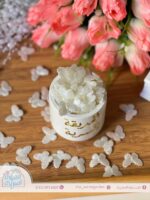 خرز أبيض فراشات تطريز - Image 3