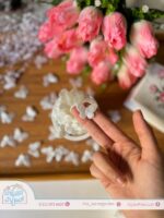 خرز أبيض فراشات تطريز - Image 5