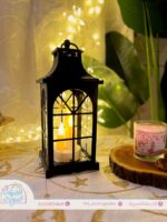 فانوس عتيق أسود بشمعة ثلاثية - Image 2