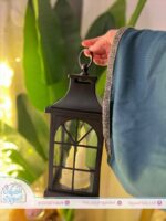 فانوس عتيق أسود بشمعة ثلاثية - Image 4