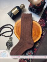 جورب شتوي بني