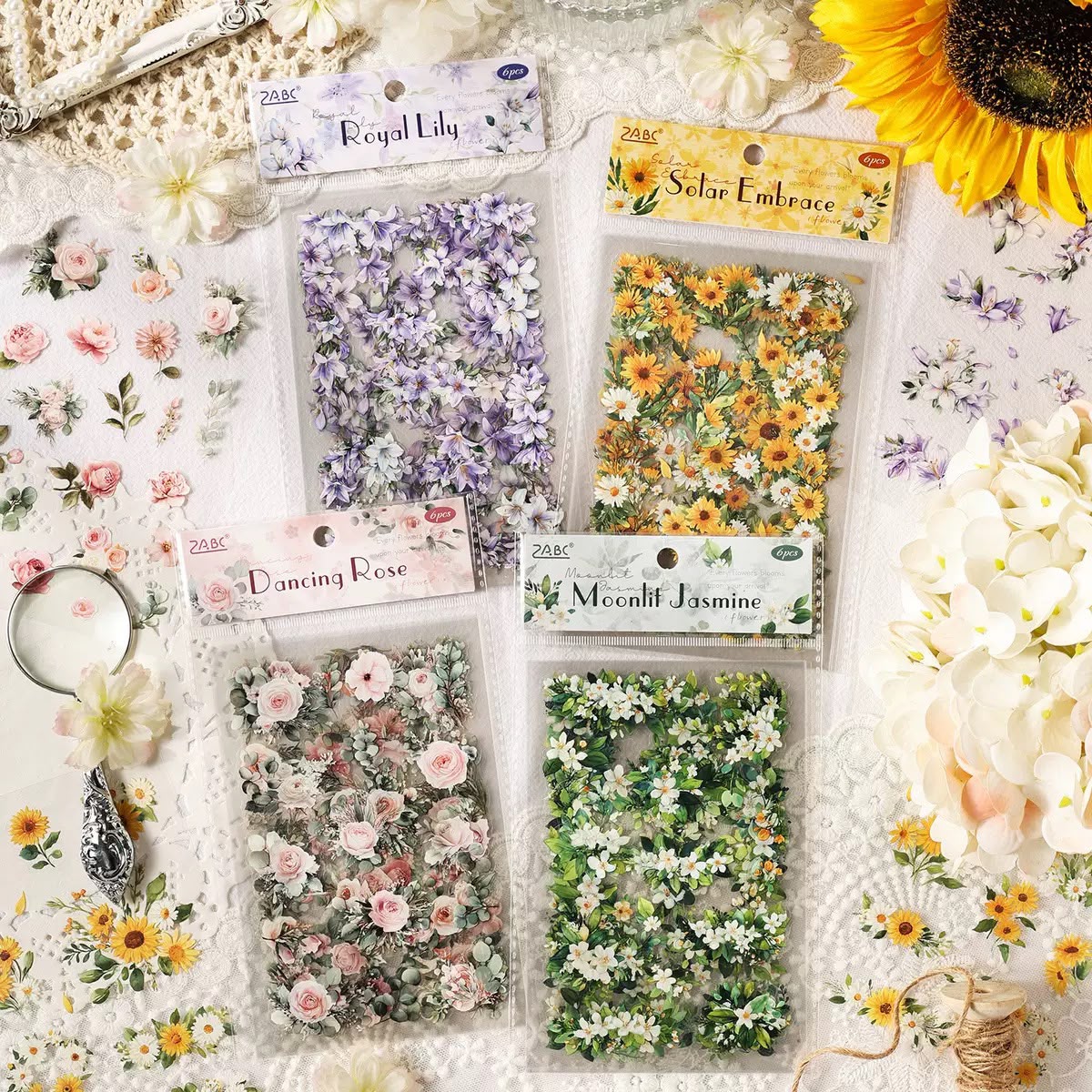 WhatsApp Image 2026-09-09 at 9.23.34 AM استيكر زهور ألوان - sheet flower stickers - Image 1