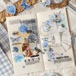 100Pcs Vintage Floral Scrapbook Paper & Junk Journal Stickers - Image 5