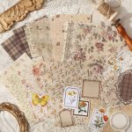 100Pcs Vintage Floral Scrapbook Paper & Junk Journal Stickers - Image 4