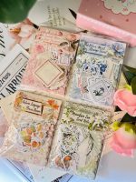 100Pcs Vintage Floral Scrapbook Paper & Junk Journal Stickers - Image 2
