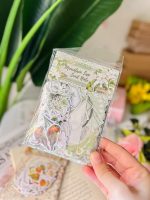 100Pcs Vintage Floral Scrapbook Paper & Junk Journal Stickers - Image 6