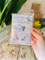 100Pcs Vintage Floral Scrapbook Paper & Junk Journal Stickers - Image 12