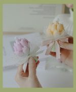 Tulip shaped scented candles - باقة توليب شموع - Image 4